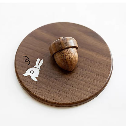 Dessous de verre en bois incrusté