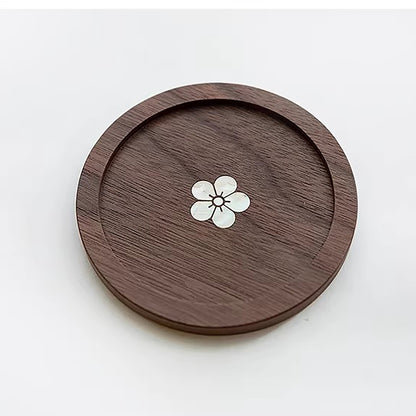 Dessous de verre en bois incrusté
