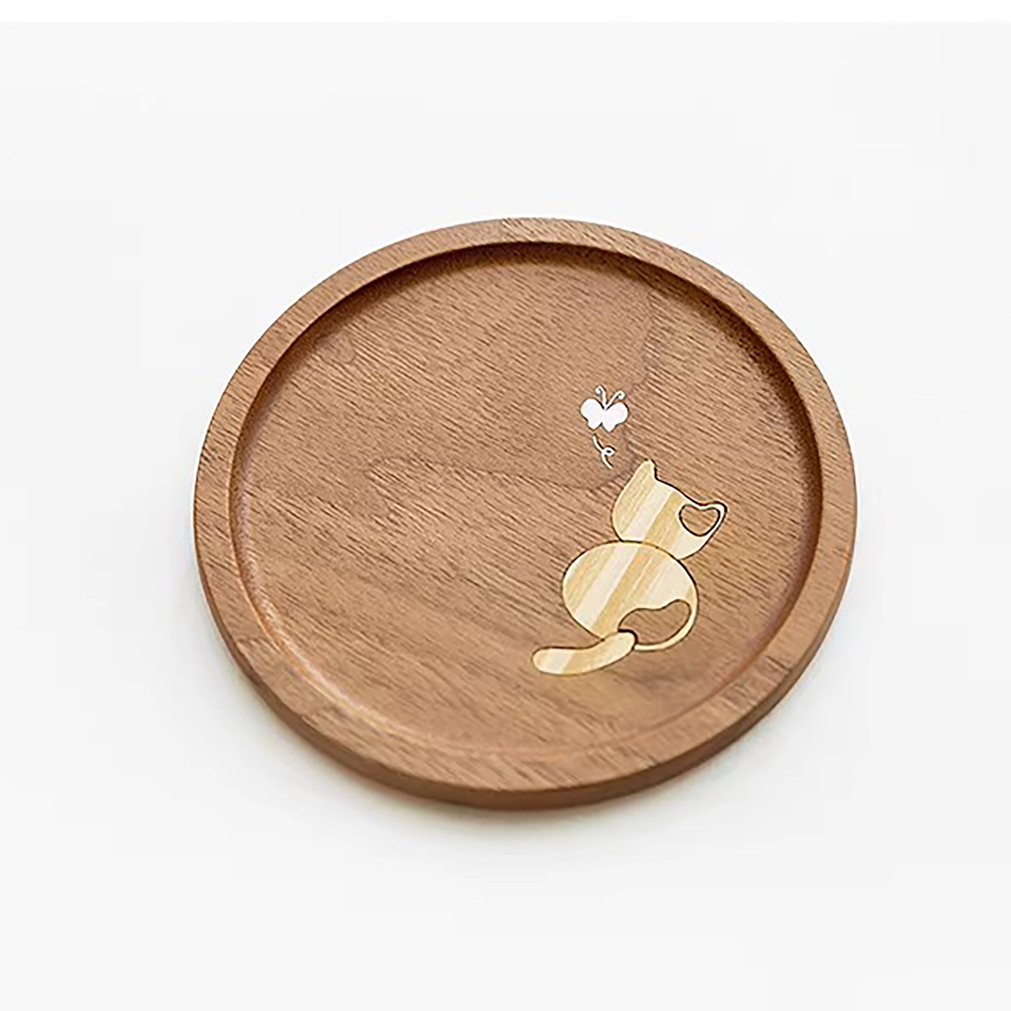 Dessous de verre en bois incrusté