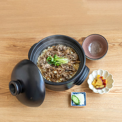 Donabe japonais Banko-yaki à double couvercle