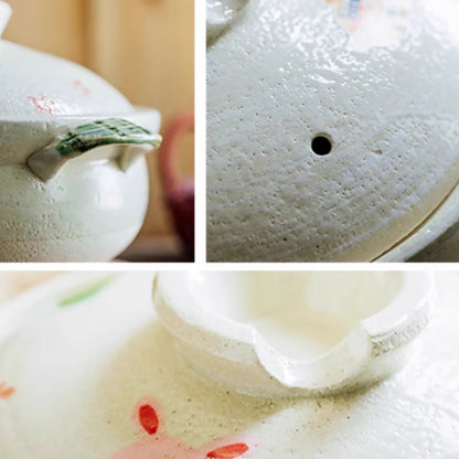 Donabe Banko-yaki fait main avec motif lapin