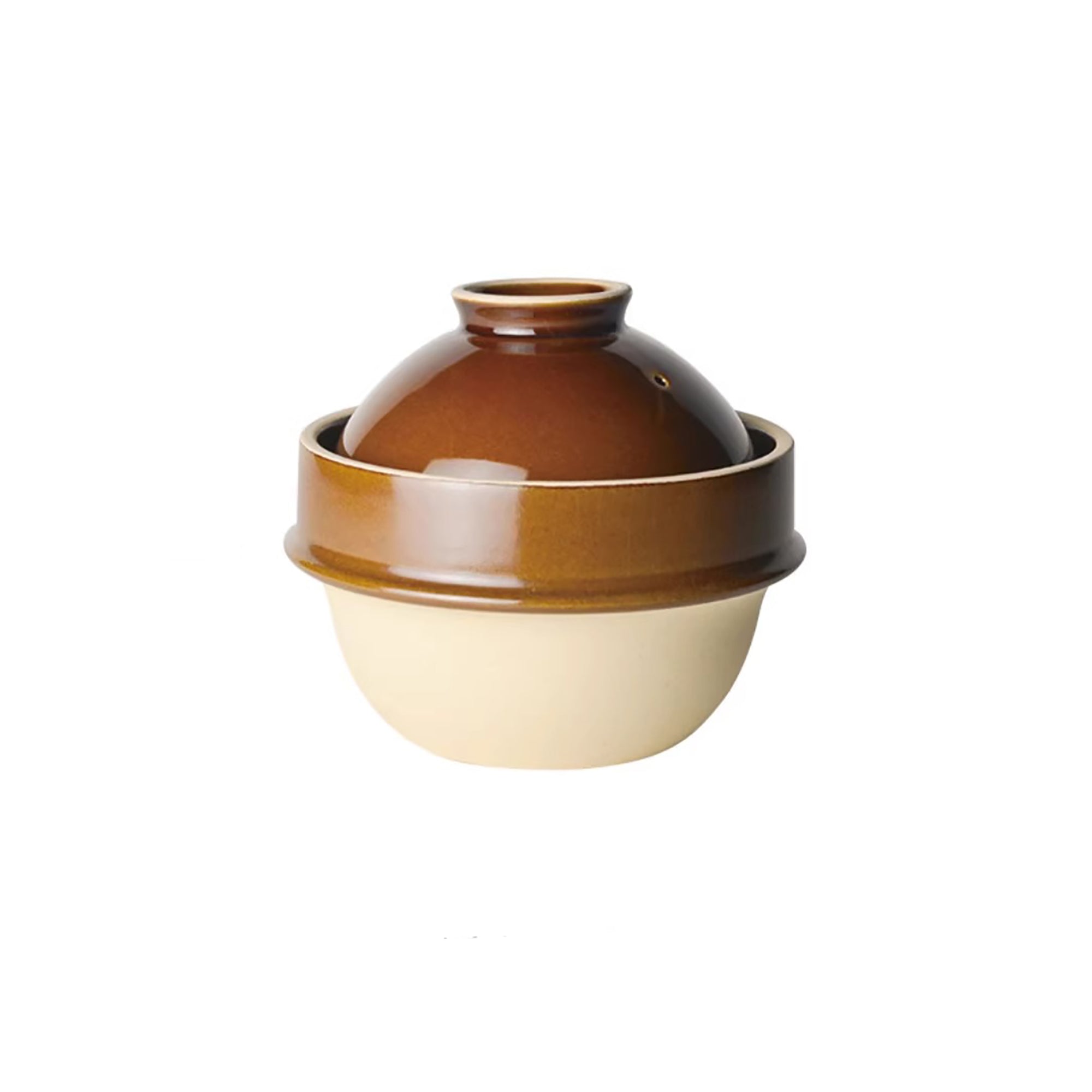 Petit donabe Mashiko à double couvercle