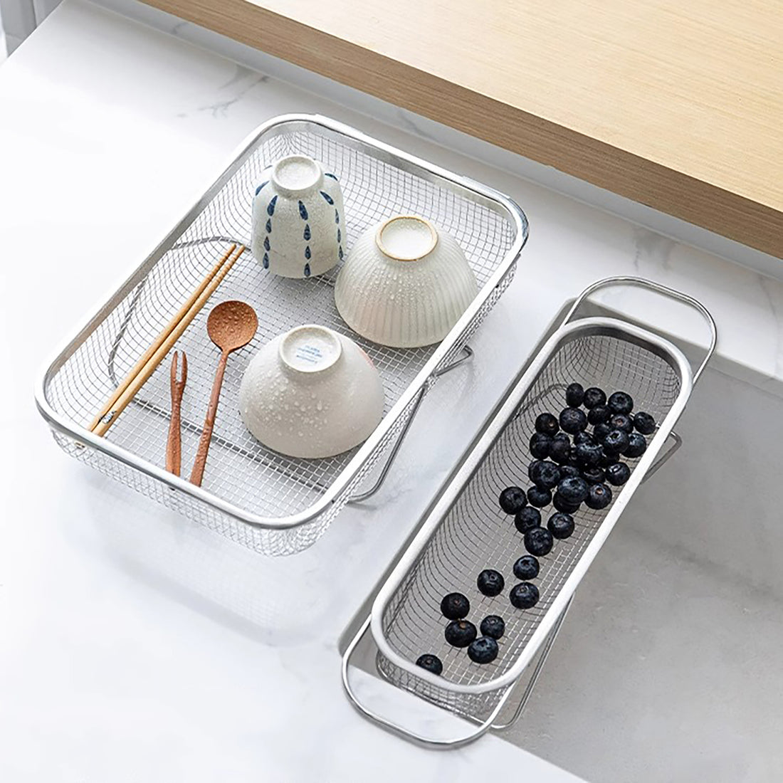 Égouttoir extensible en inox Shimoyama