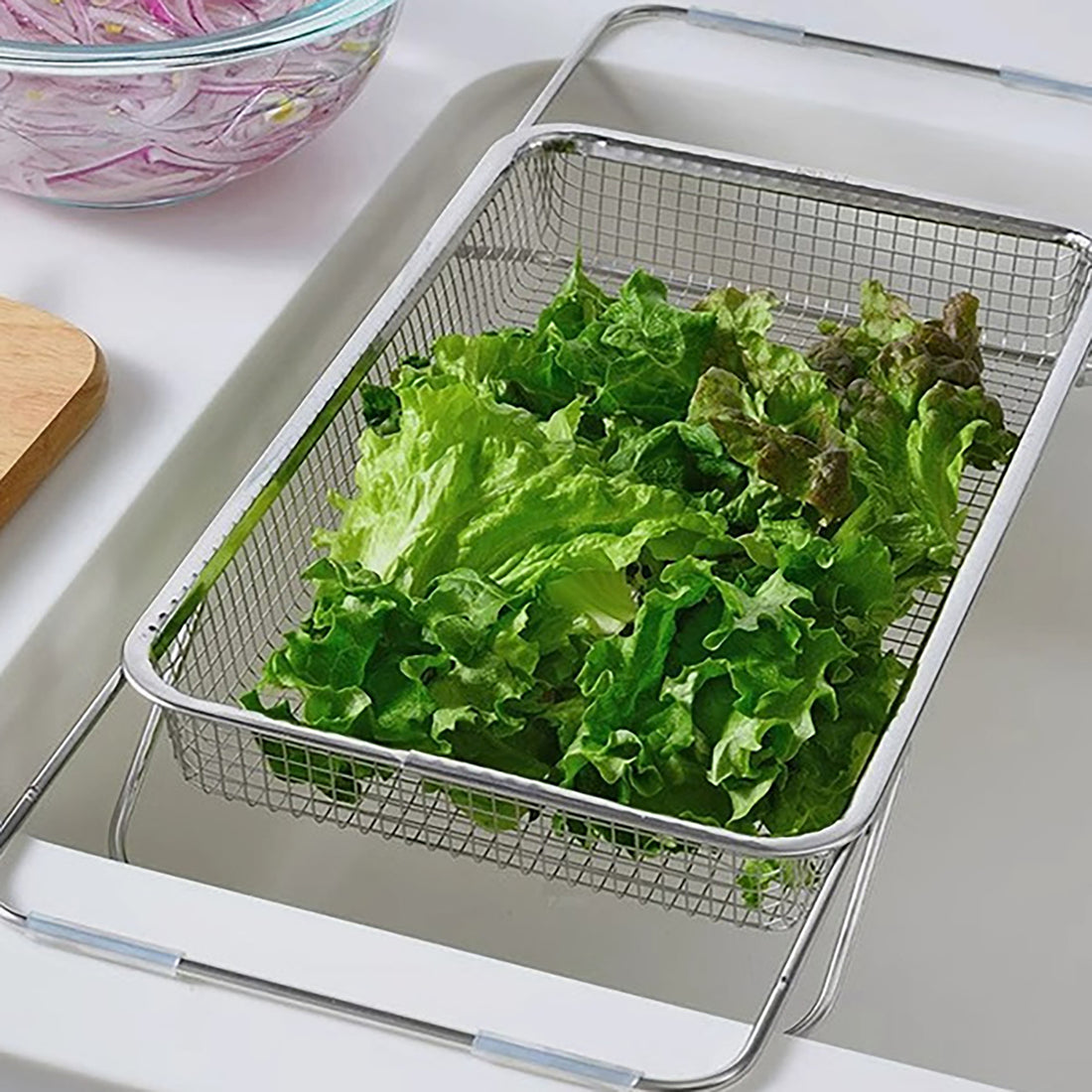 Égouttoir extensible en inox Shimoyama