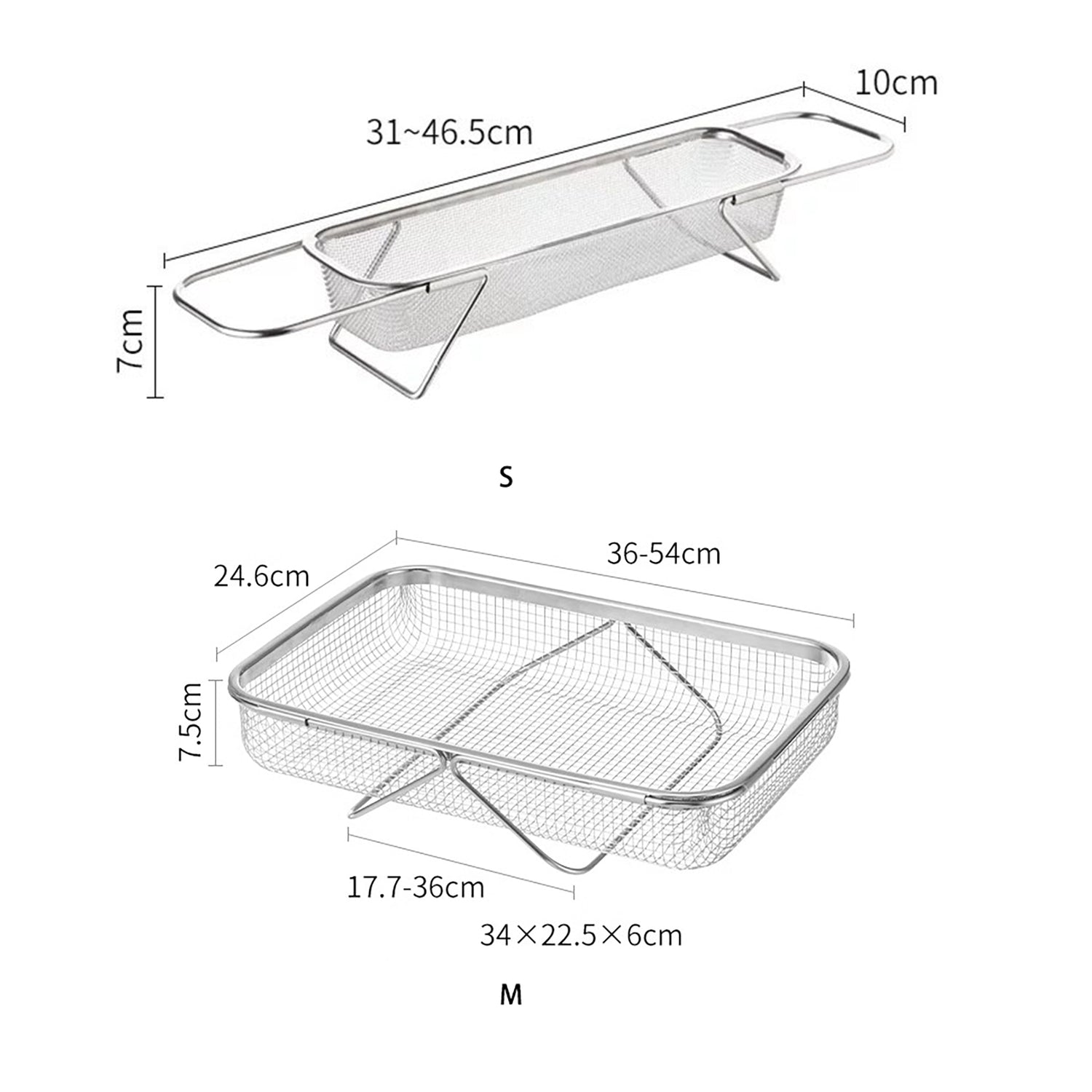 Égouttoir extensible en inox Shimoyama