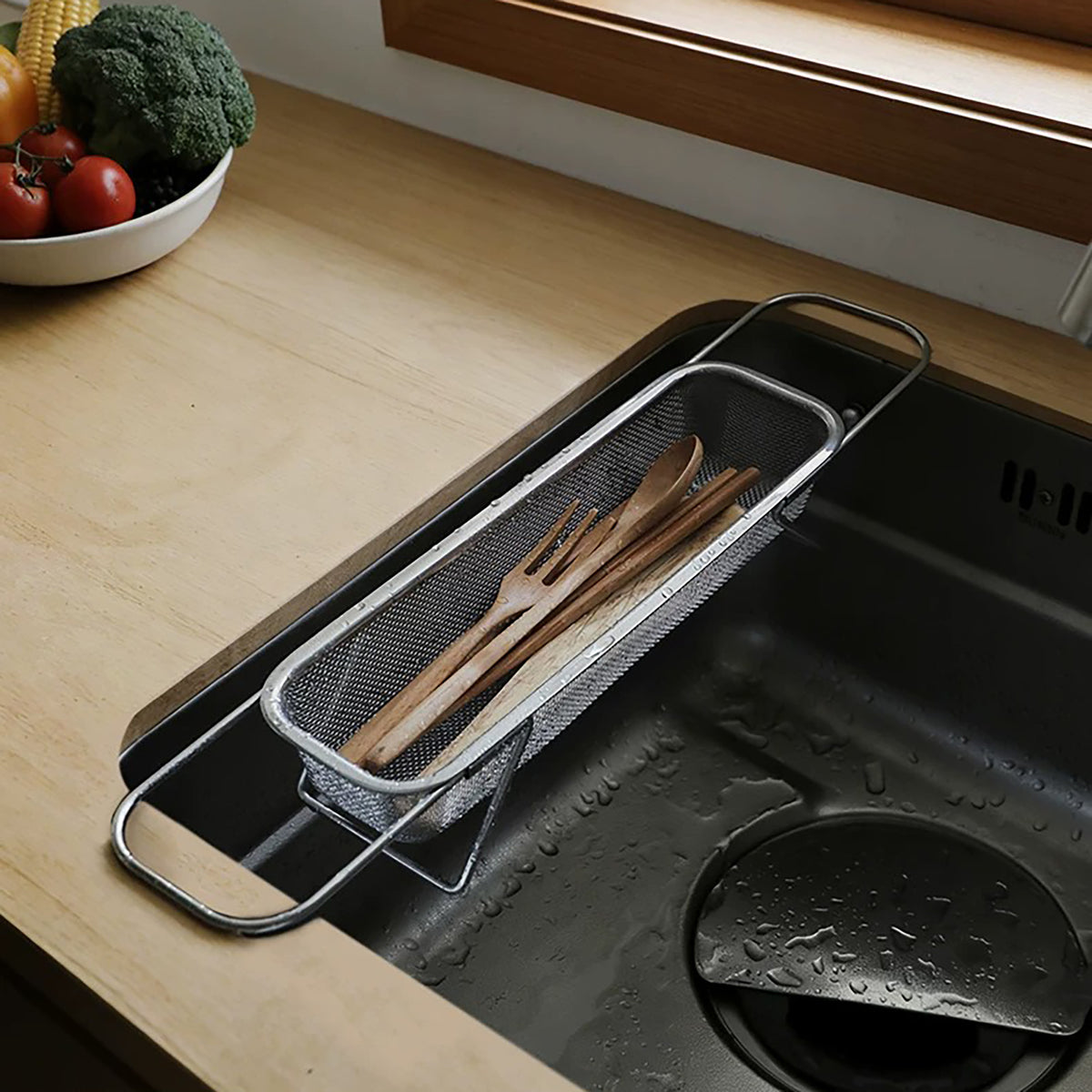 Égouttoir extensible en inox Shimoyama