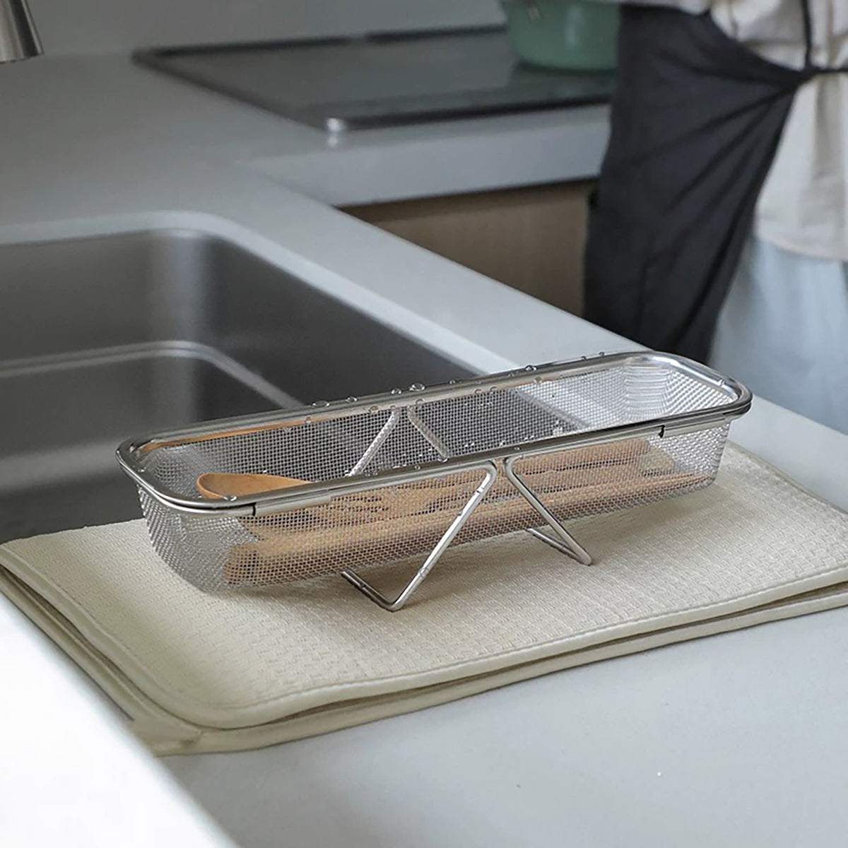 Égouttoir extensible en inox Shimoyama
