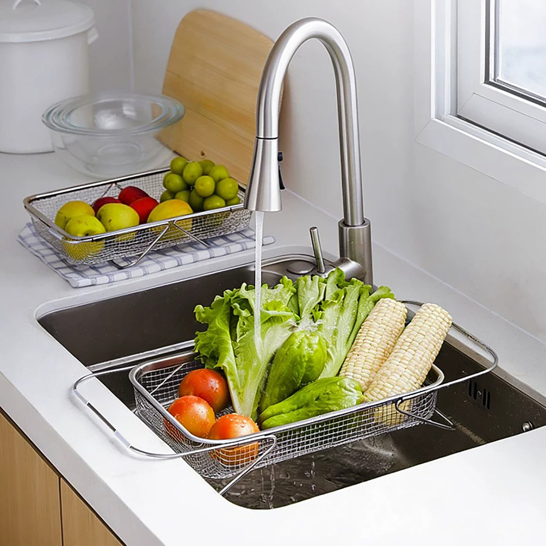 Égouttoir extensible en inox Shimoyama