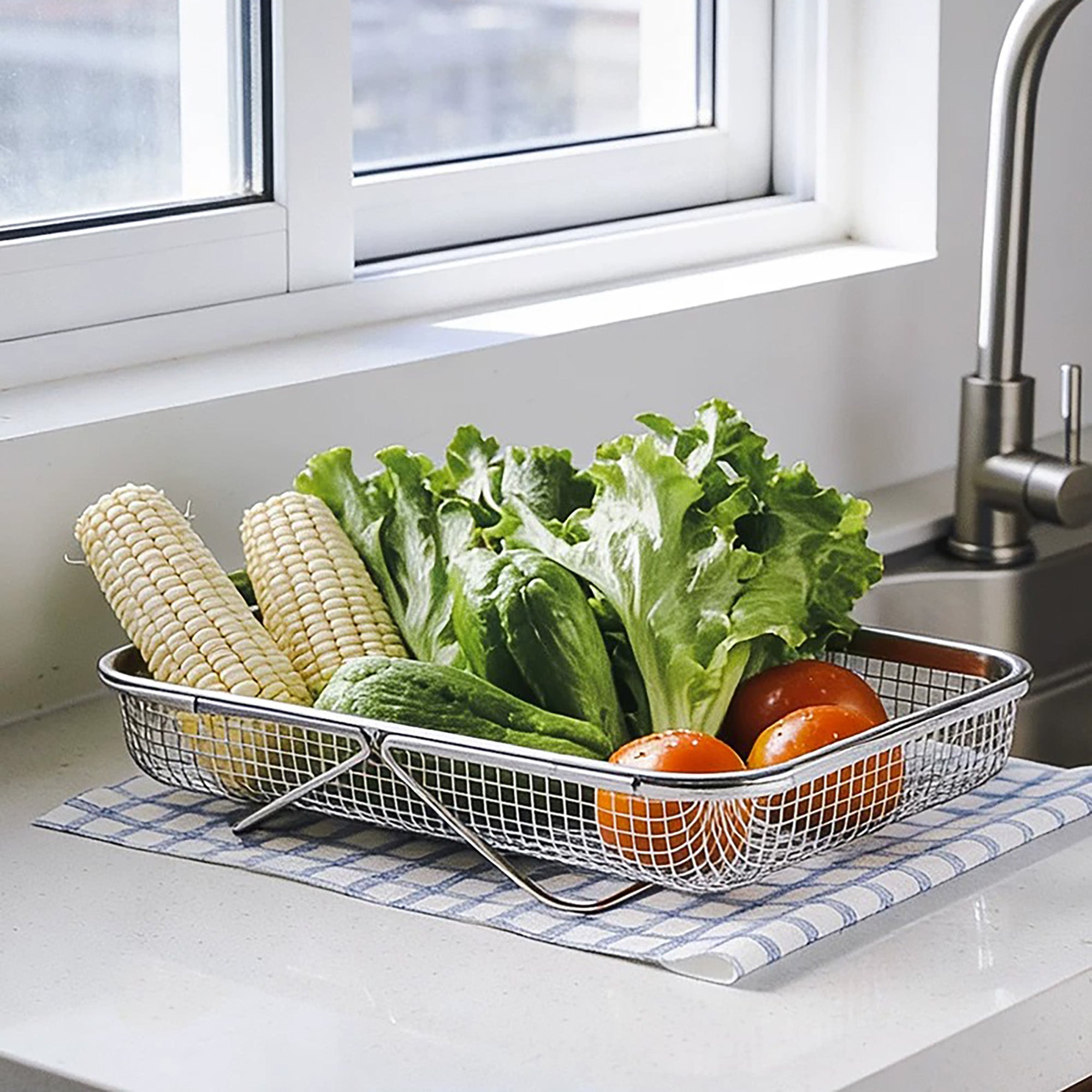 Égouttoir extensible en inox Shimoyama