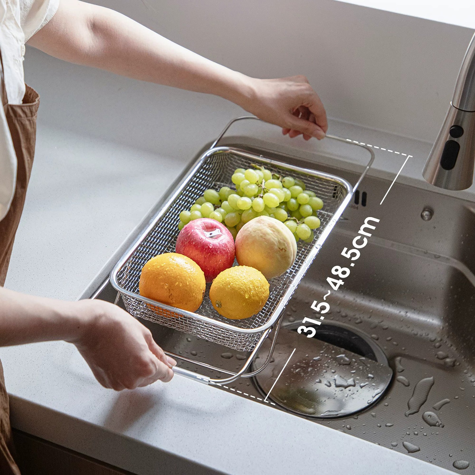 Égouttoir extensible en inox Shimoyama