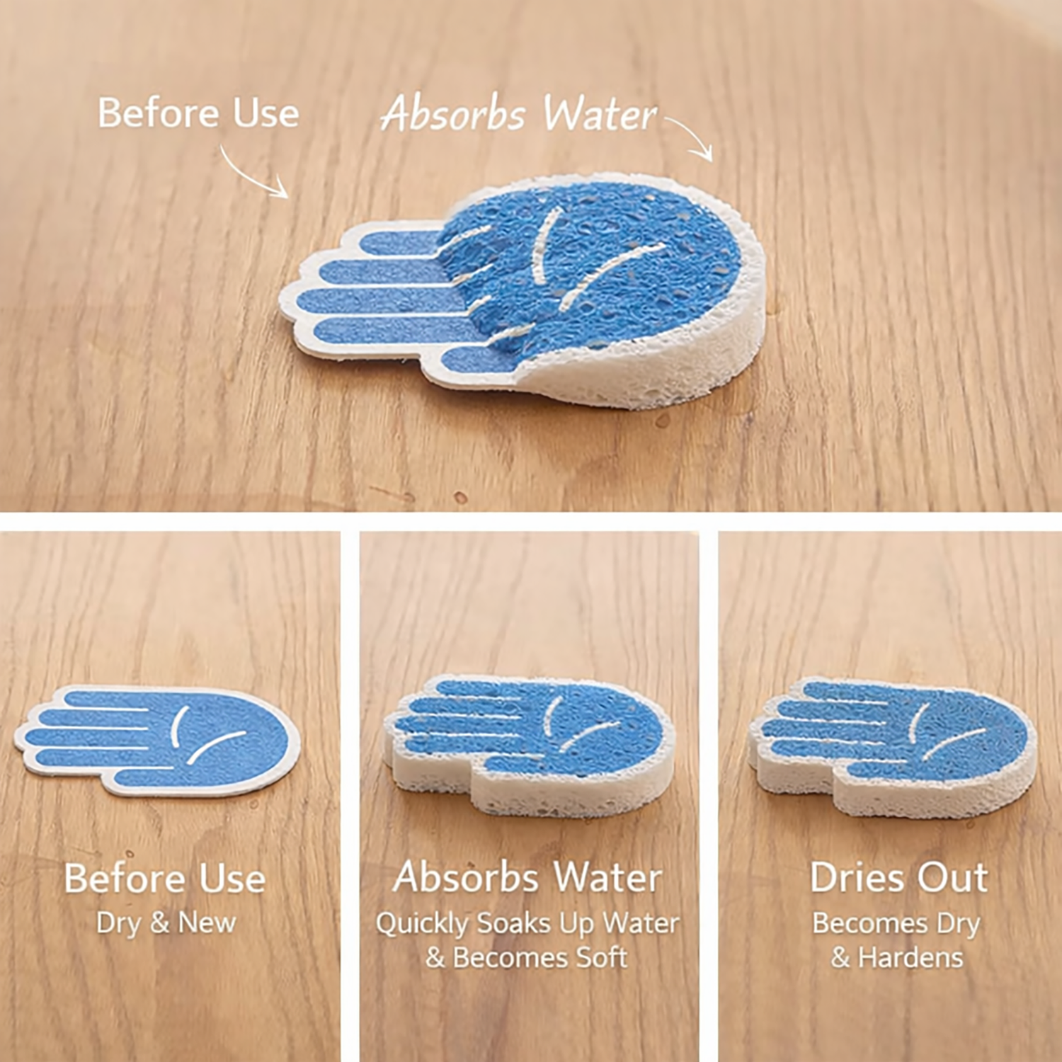 Éponges en cellulose naturelle Shimoyama