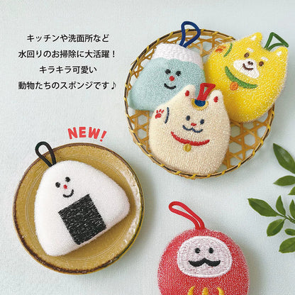 Éponge de cuisine japonaise motif porte-bonheur