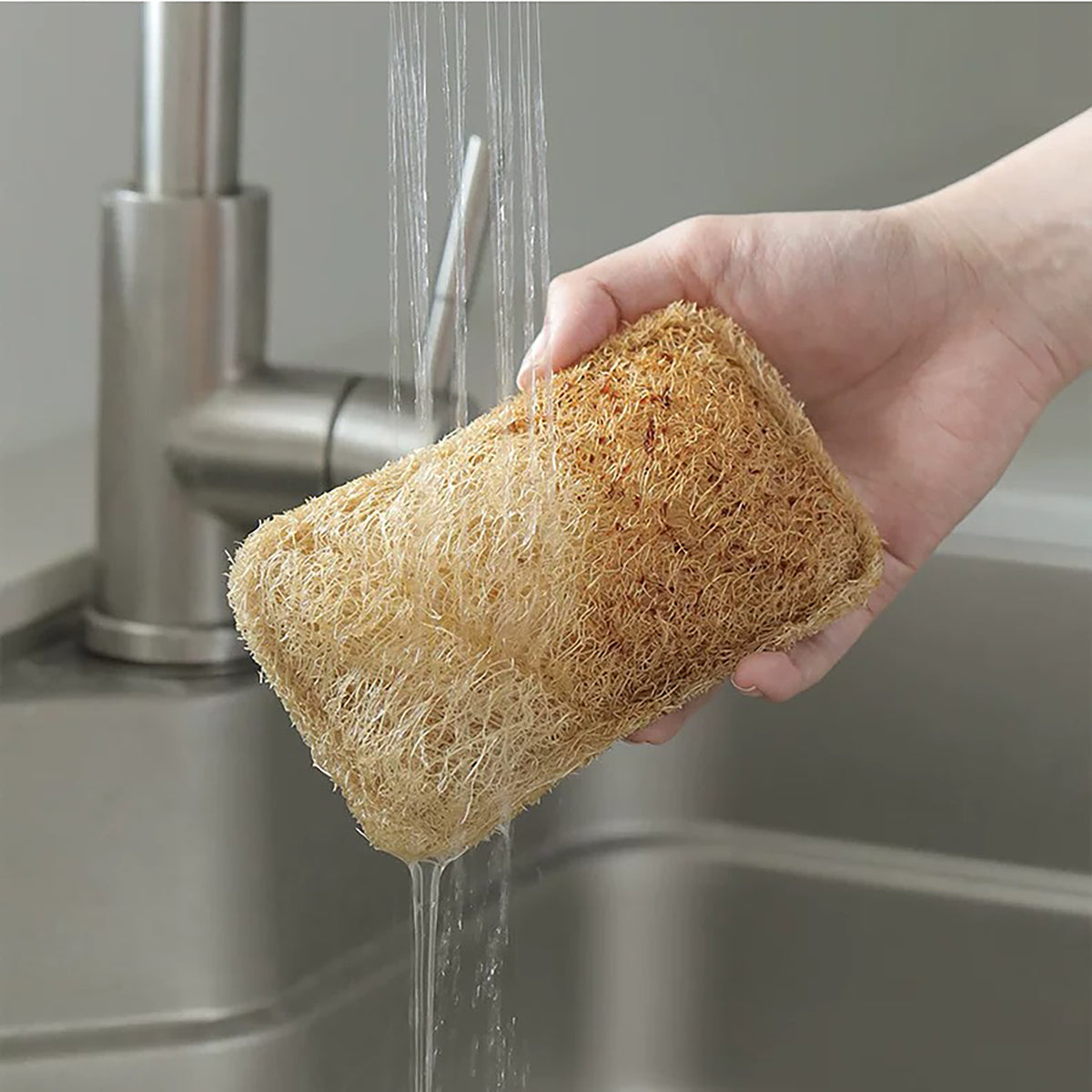 Éponge vaisselle en luffa naturel Shimoyama 