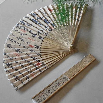 Éventail pliant Calligraphie chinoise