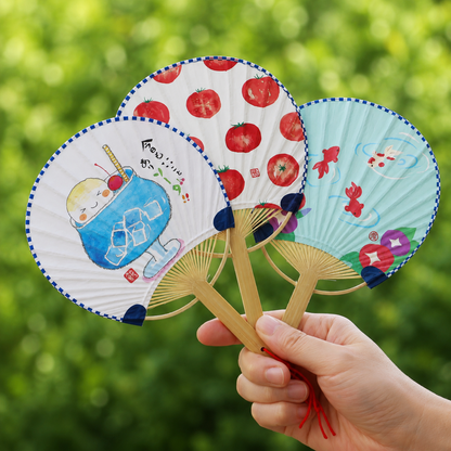 Mini éventail japonais uchiwa
