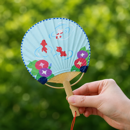 Mini éventail japonais uchiwa