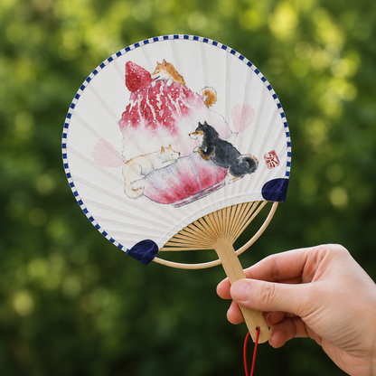 Mini éventail japonais uchiwa