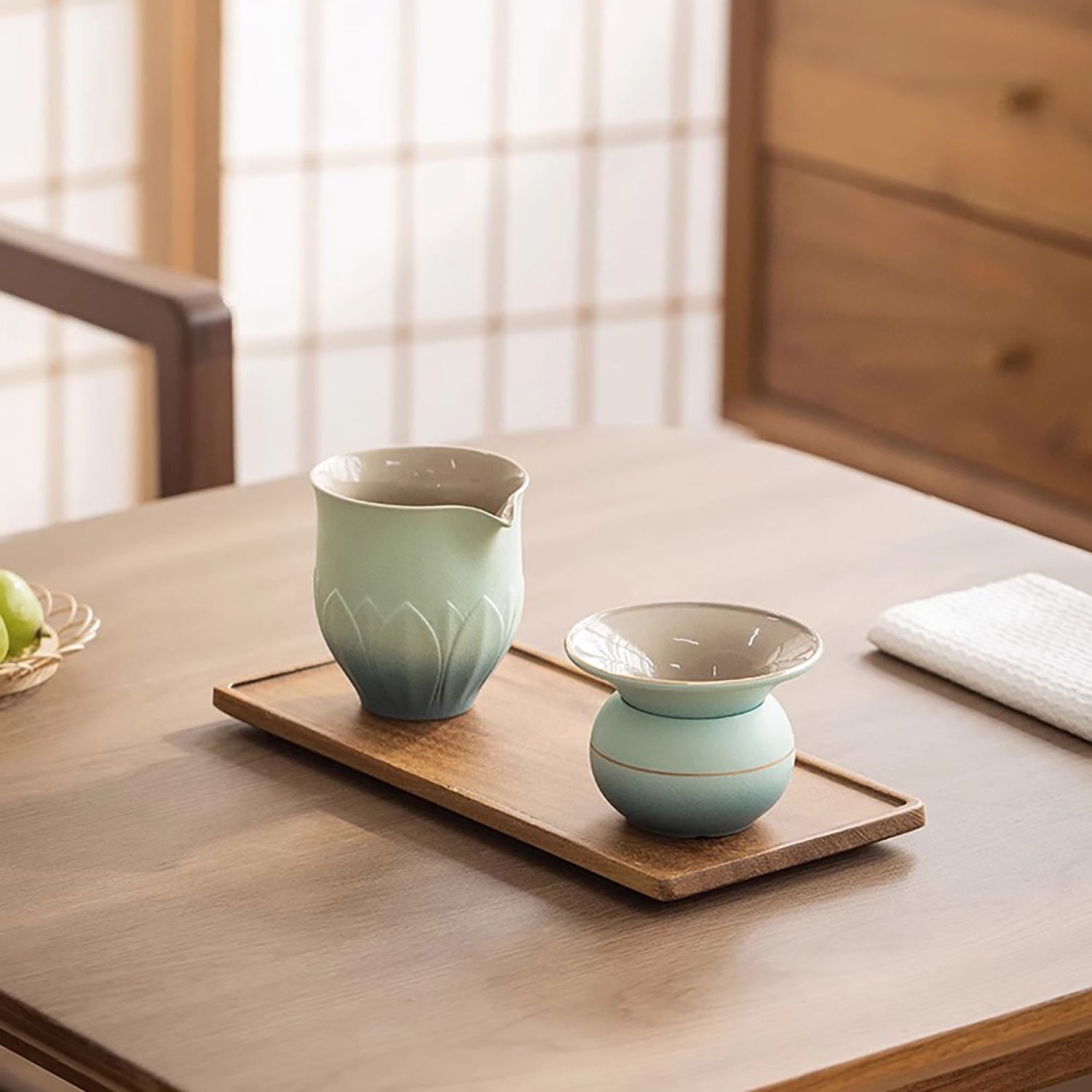 Tasse de partage avec motif Lotus en relief