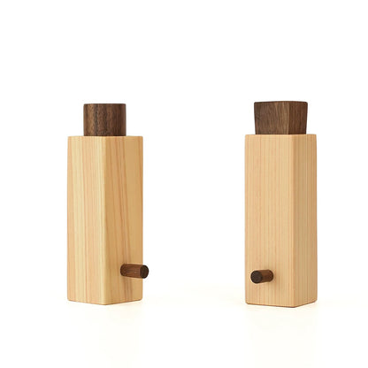 Flacon à épices en bois Hinoki massif 