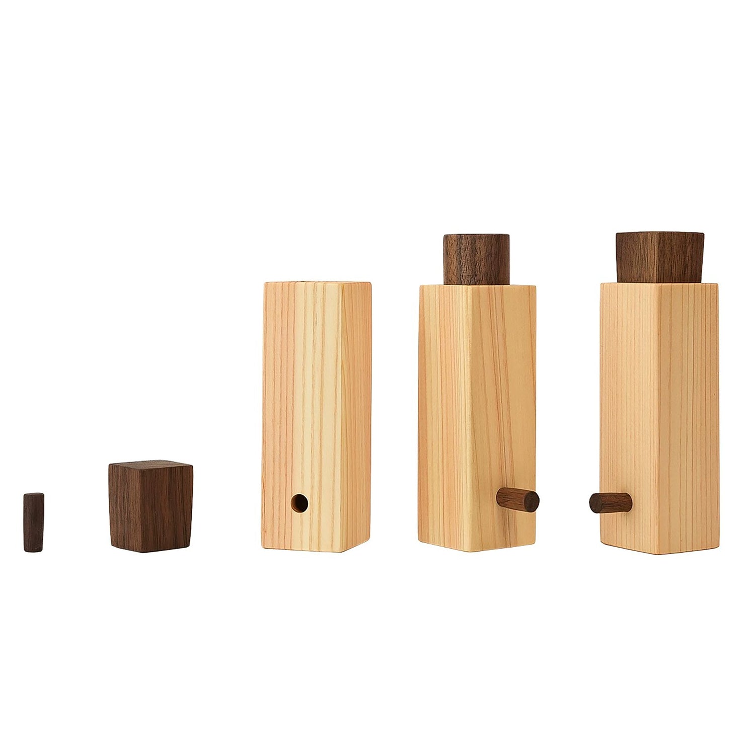 Flacon à épices en bois Hinoki massif 