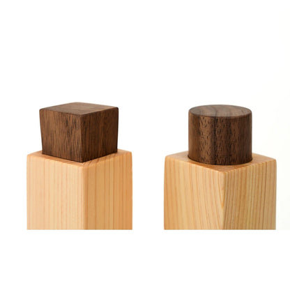 Flacon à épices en bois Hinoki massif 