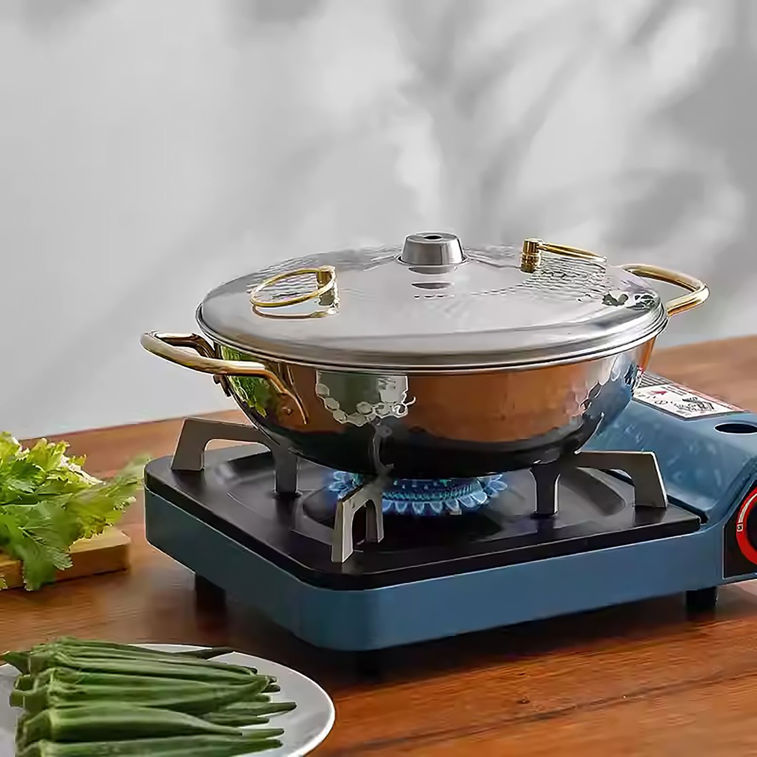 Fondue japonaise en acier inoxydable Yoshikawa