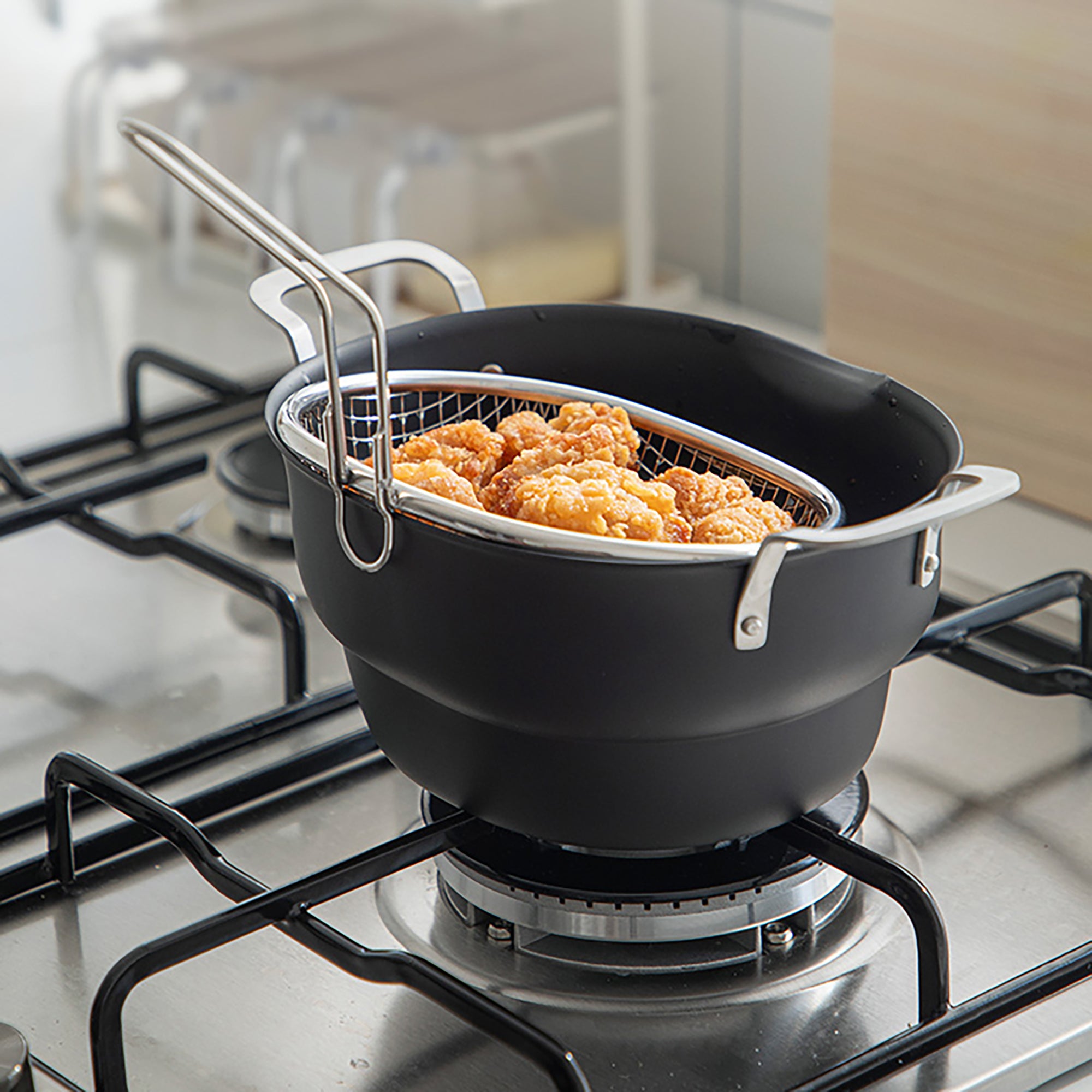 Friteuse ovale en fonte Shimoyama 