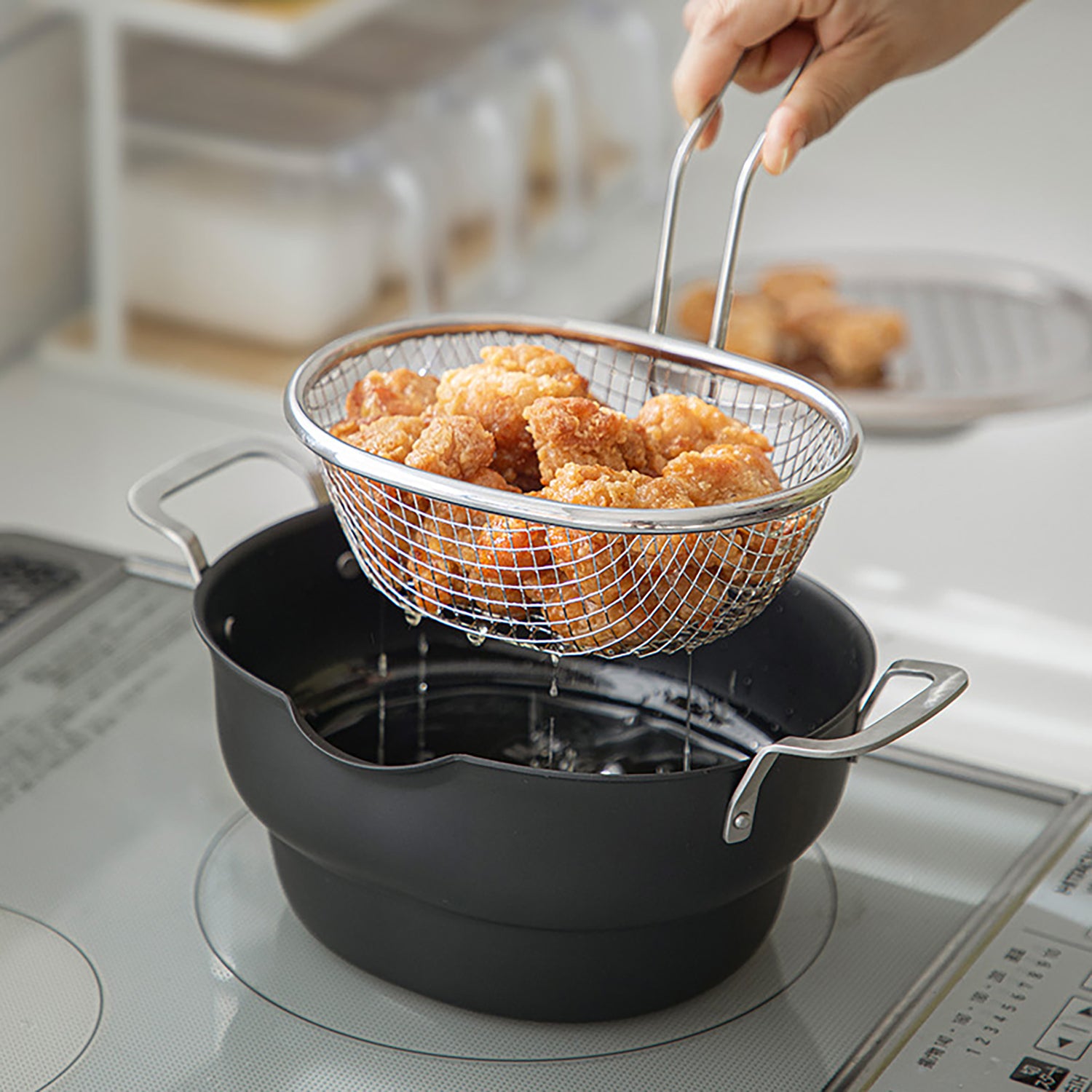 Friteuse ovale en fonte Shimoyama 