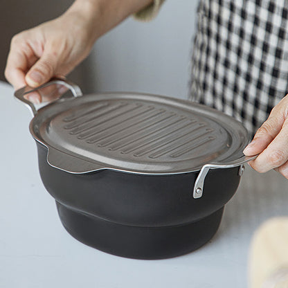 Friteuse ovale en fonte Shimoyama 