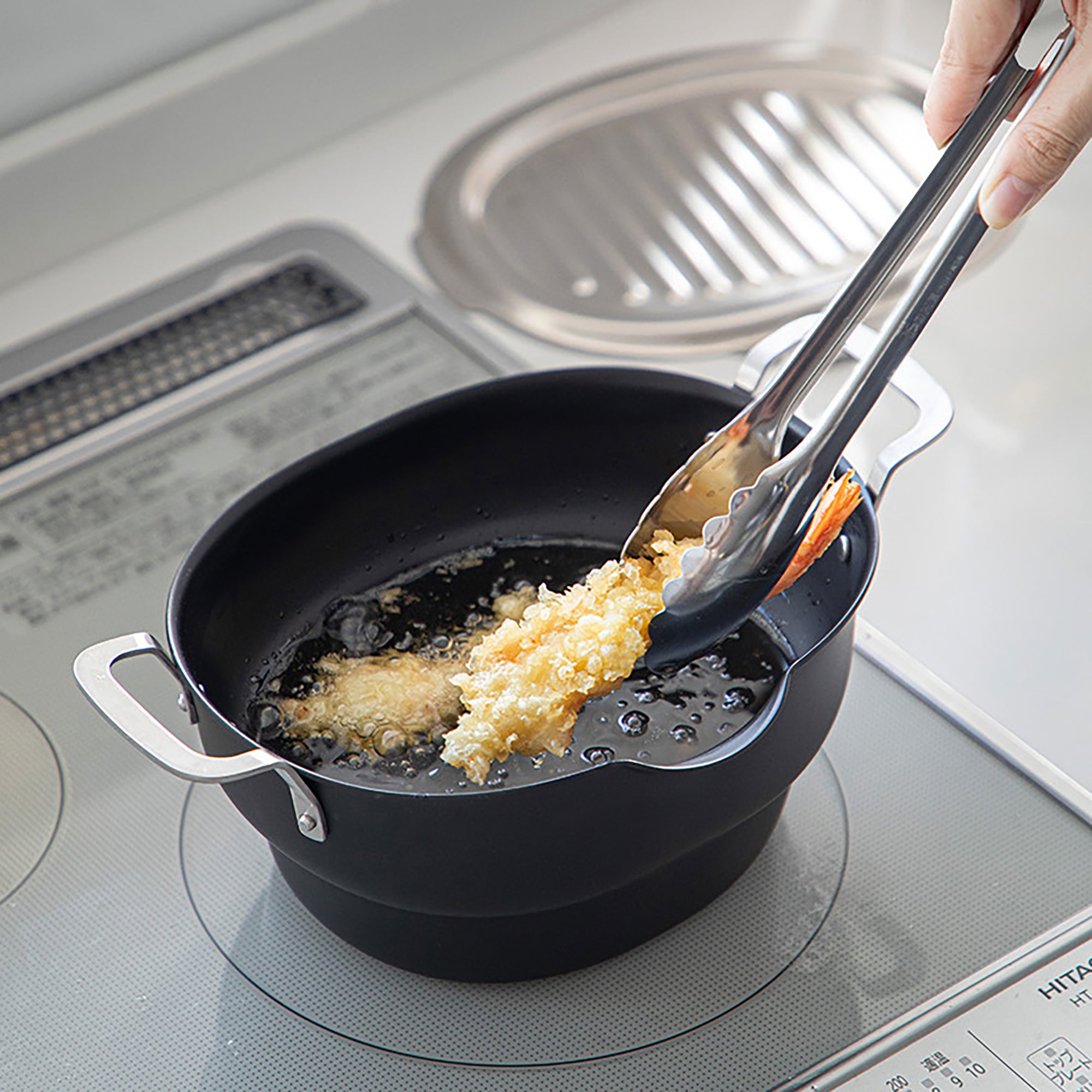 Friteuse ovale en fonte Shimoyama 