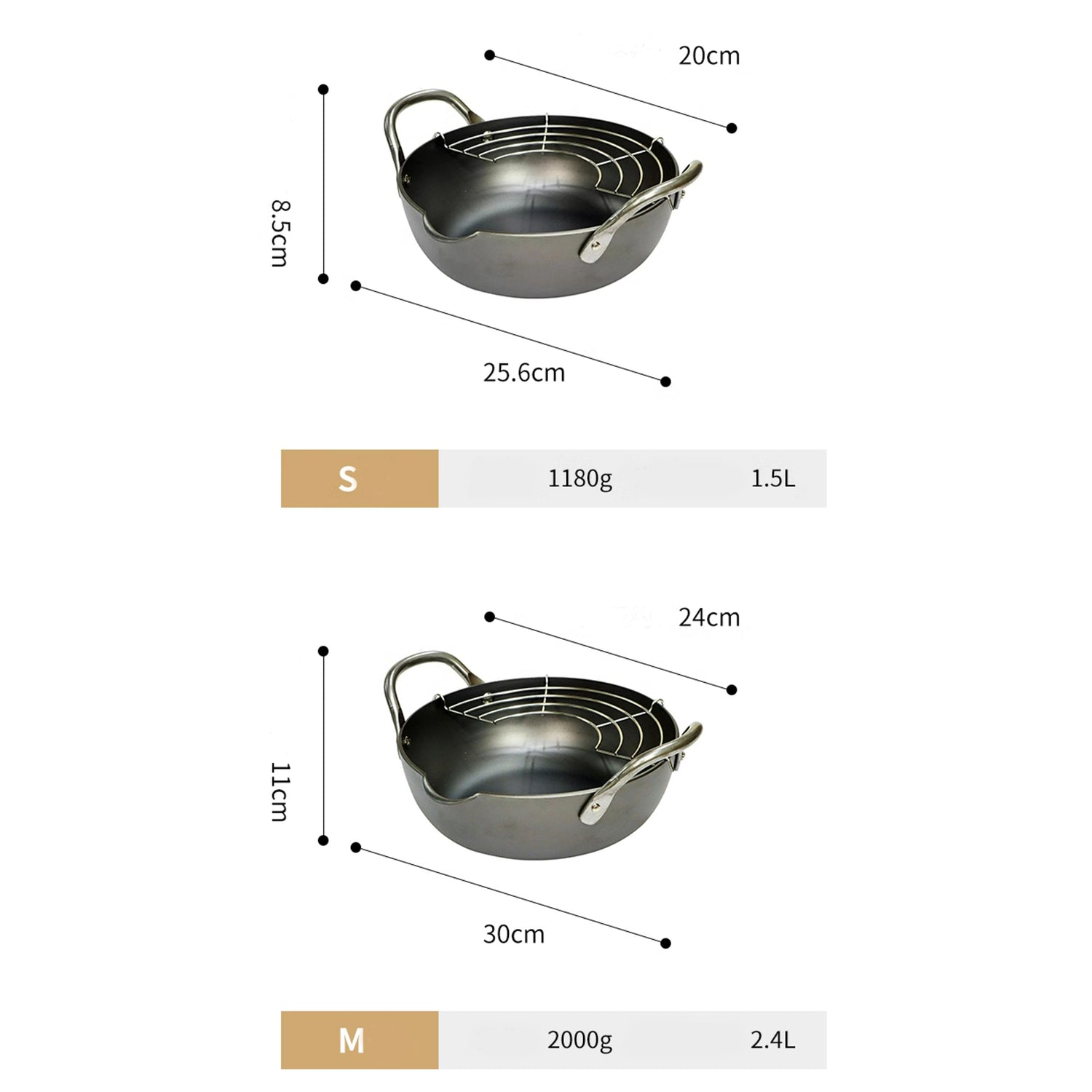 Friteuse japonaise en fer nitruré River Light