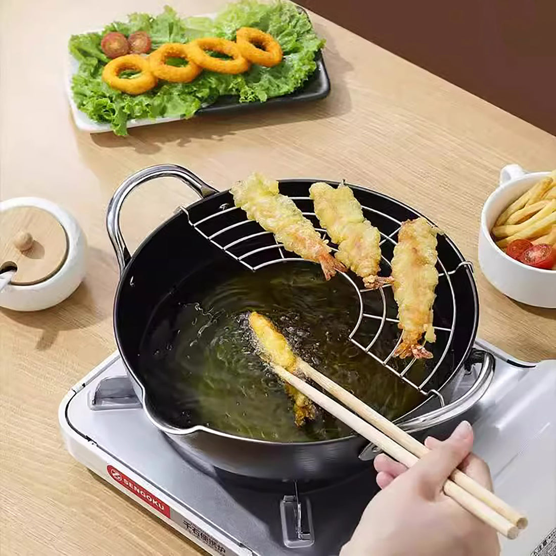 Friteuse japonaise en fer nitruré River Light