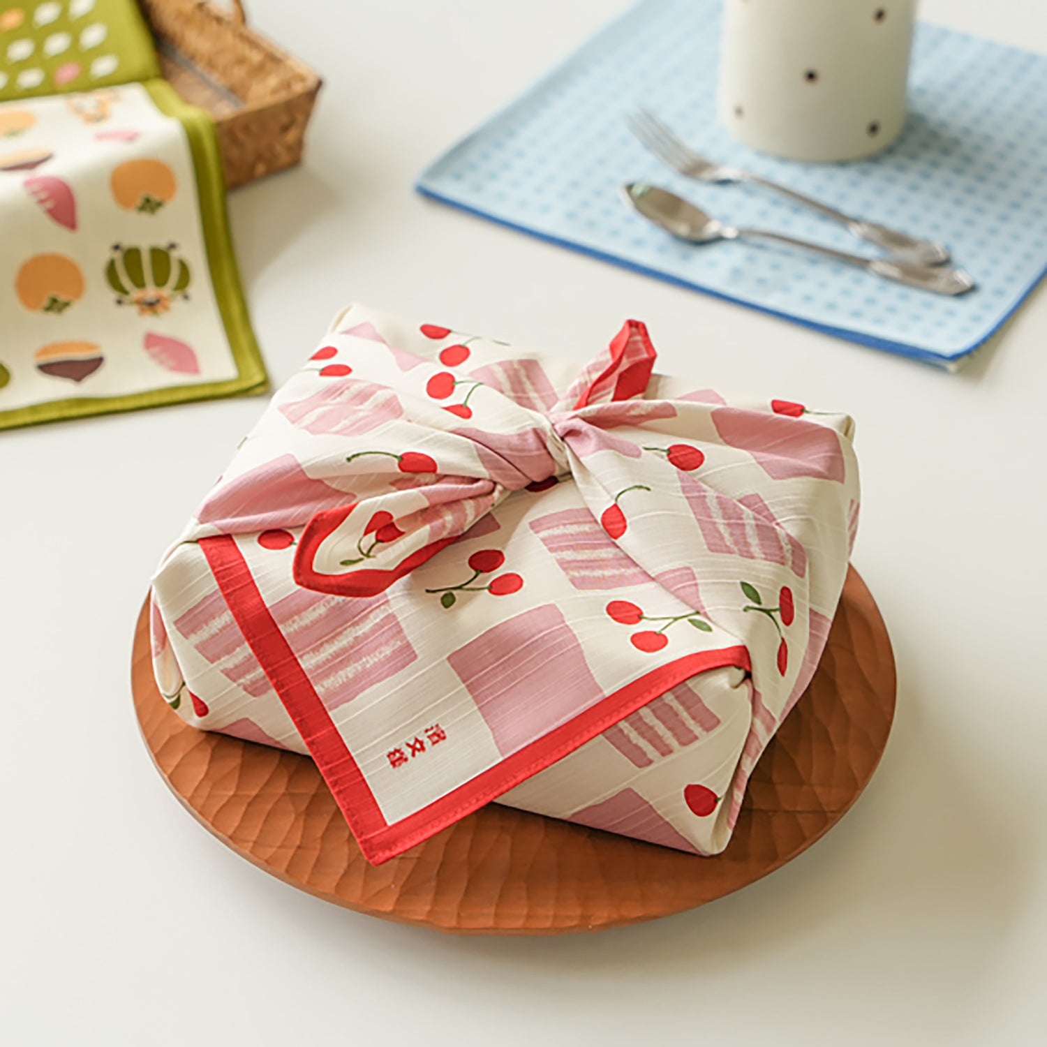 Furoshiki japonais en coton avec Motifs traditionnels Hamamonyo