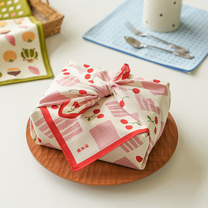 Furoshiki japonais en coton avec Motifs traditionnels Hamamonyo