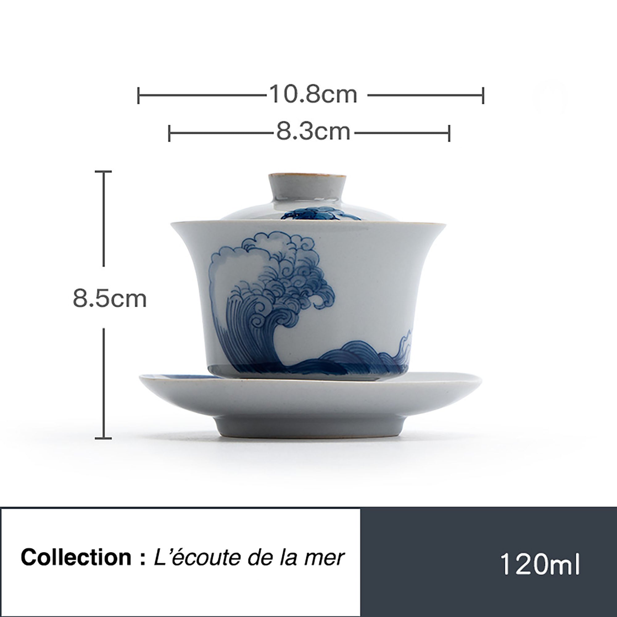 Gaiwan en céramique Série Écoute de la mer