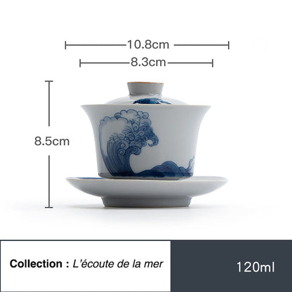 Gaiwan en céramique Série Écoute de la mer