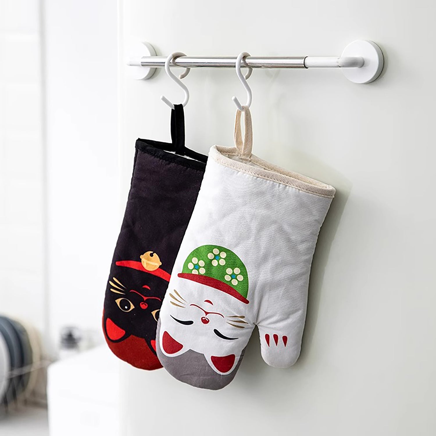 Gant de cuisine Shimoyama avec motif chat porte-bonheur