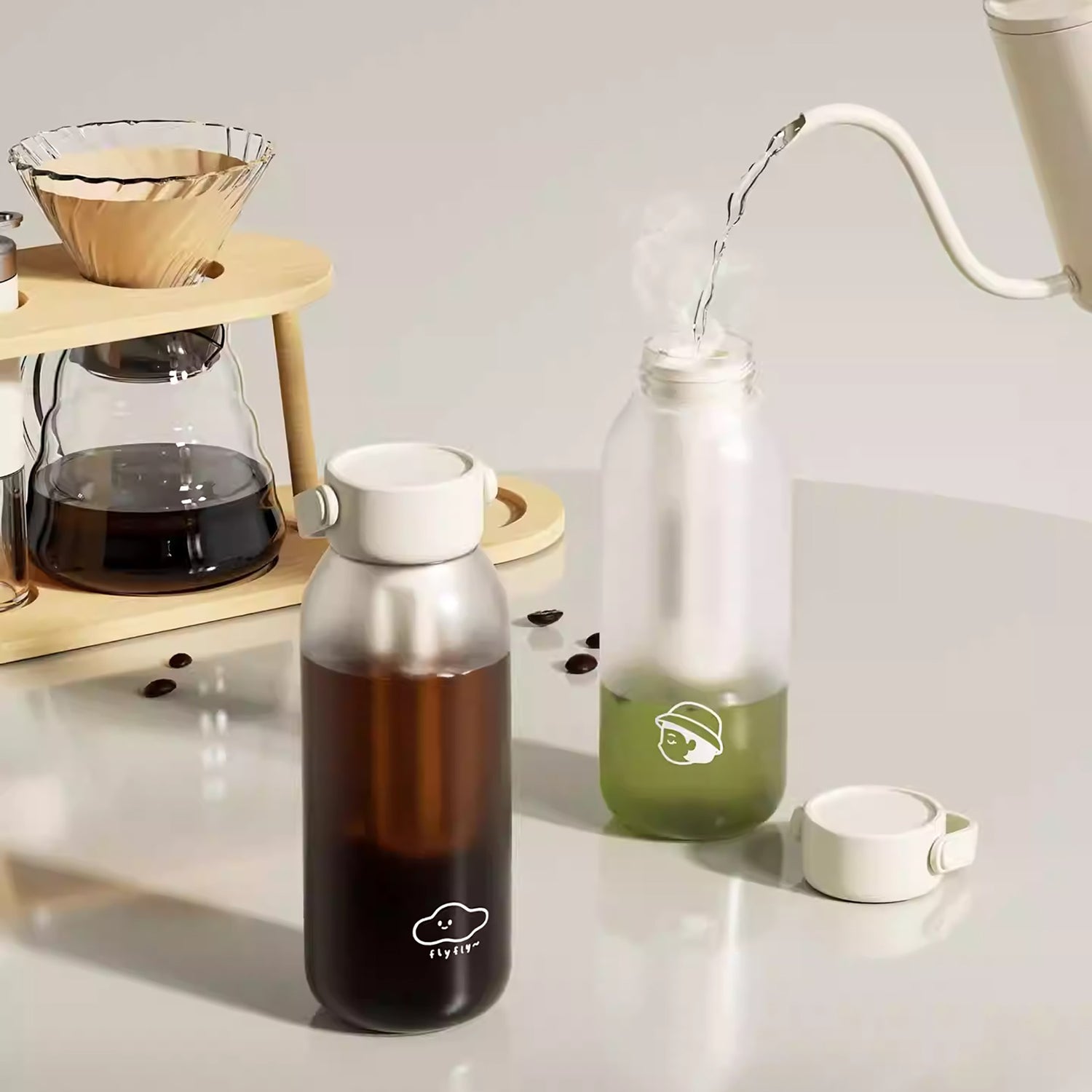 Gobelet cold brew en Tritan avec filtre intégré