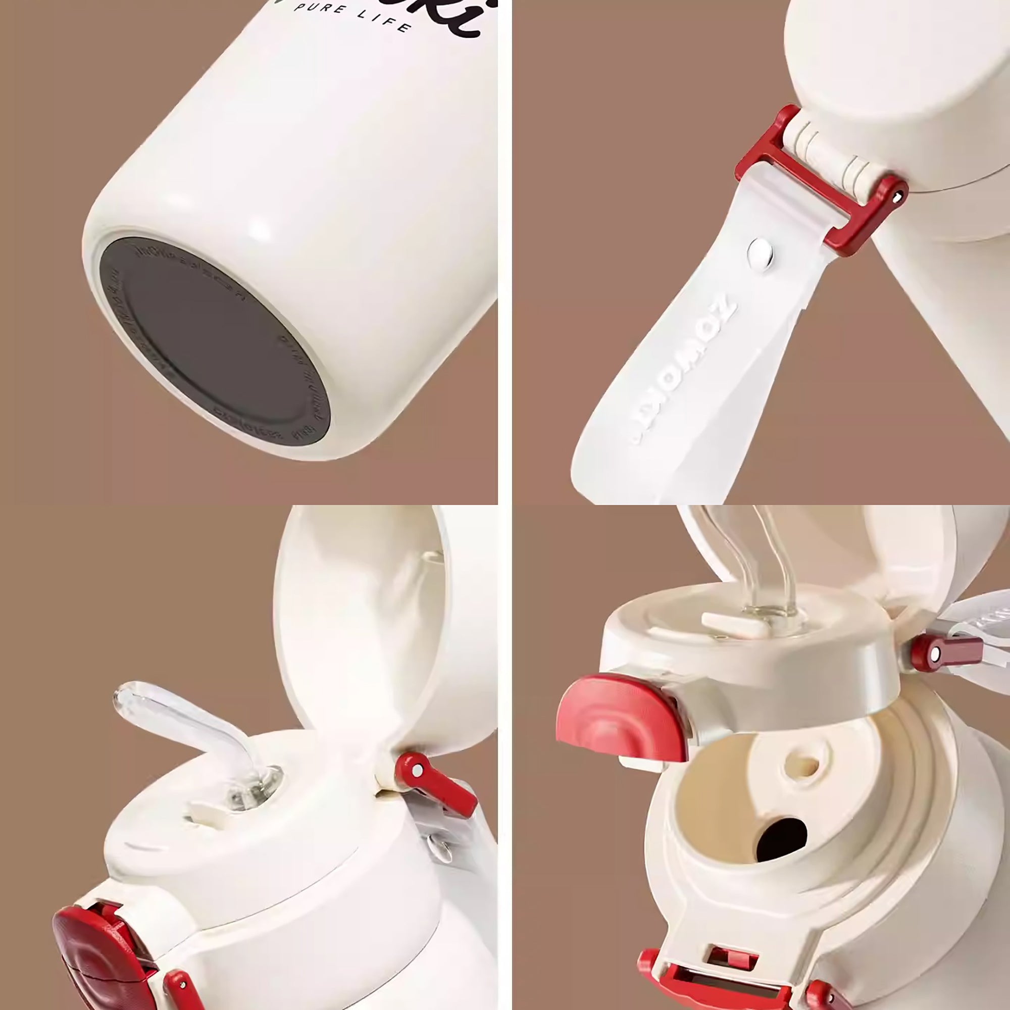 Gobelet isotherme en acier inoxydable à double mode de boisson