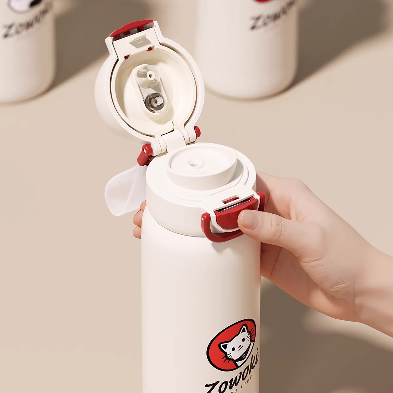Gobelet isotherme en acier inoxydable à double mode de boisson