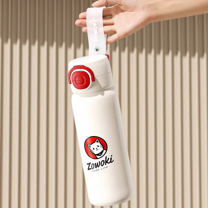 Gobelet isotherme en acier inoxydable à double mode de boisson