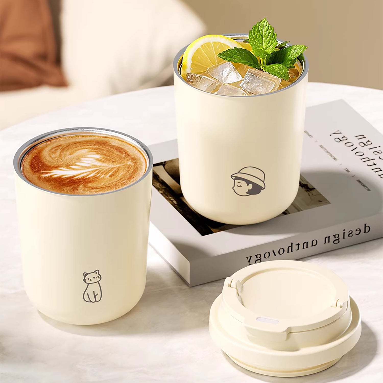 Gobelet isotherme en acier inoxydable 316 double paroi