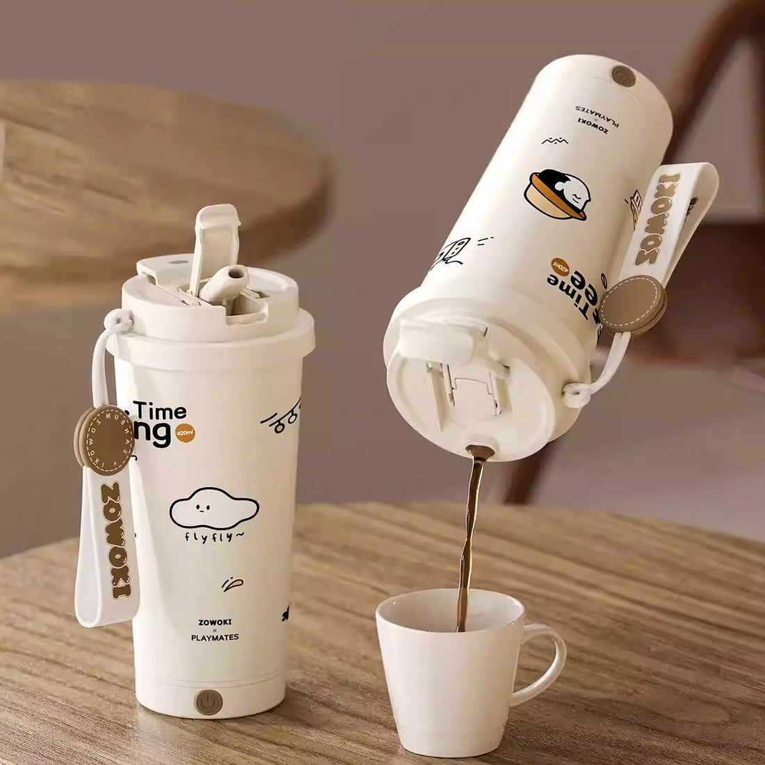 Gobelet  isotherm à mélange automatique avec revêtement céramique