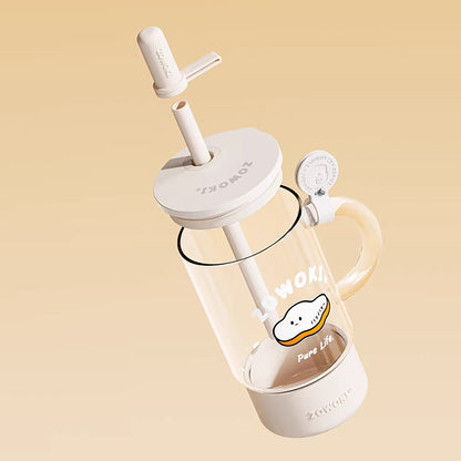Gobelet ZOWOKI en verre avec paille