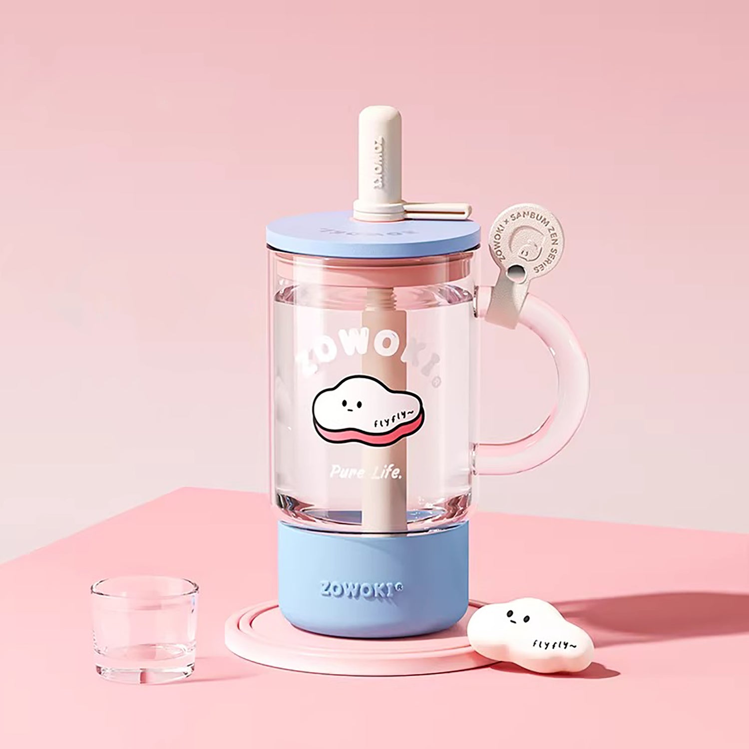 Gobelet ZOWOKI en verre avec paille