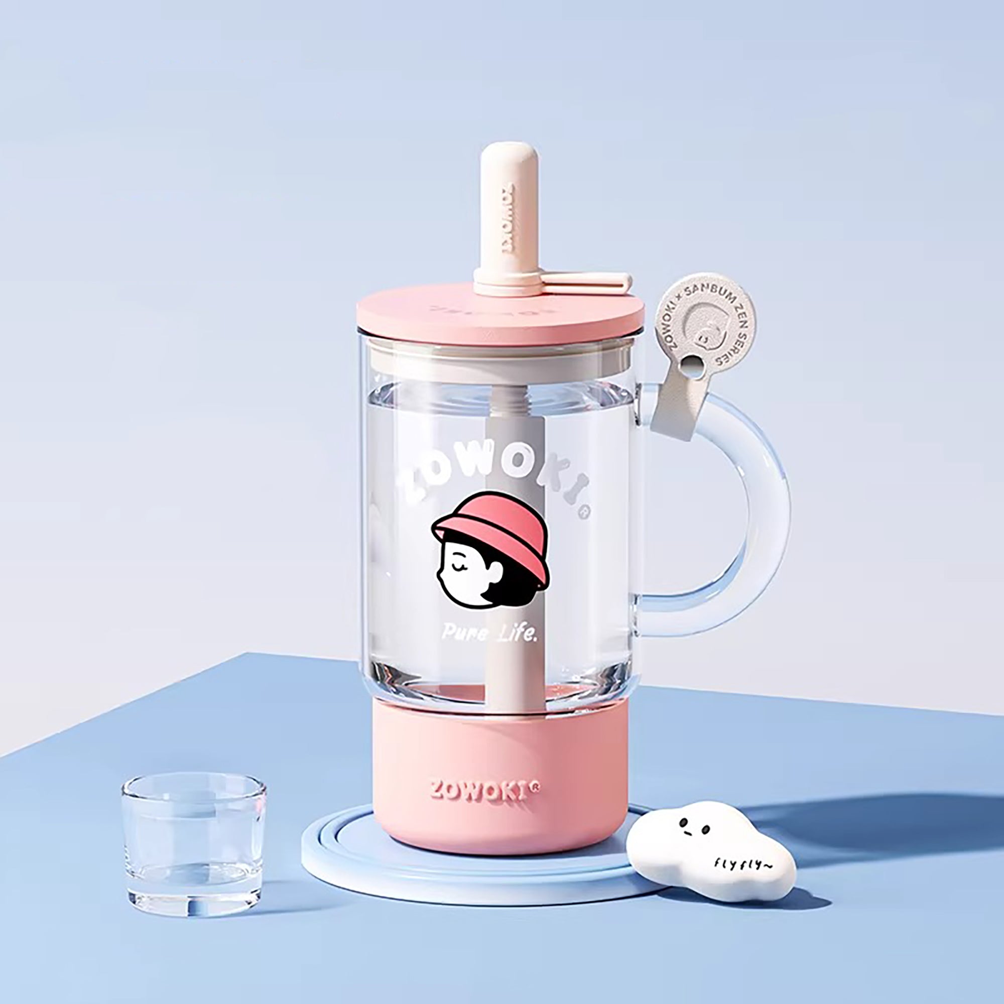 Gobelet ZOWOKI en verre avec paille