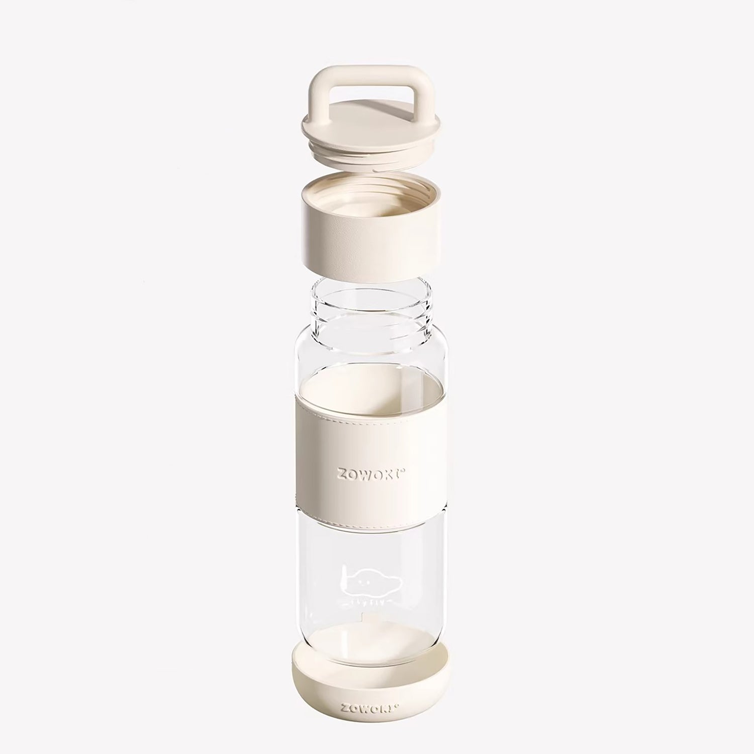 Bouteille en verre borosilicate ZOWOKI portable