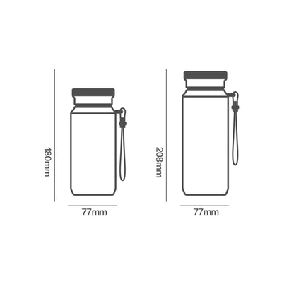 Gourde isotherme minimaliste en acier inoxydable