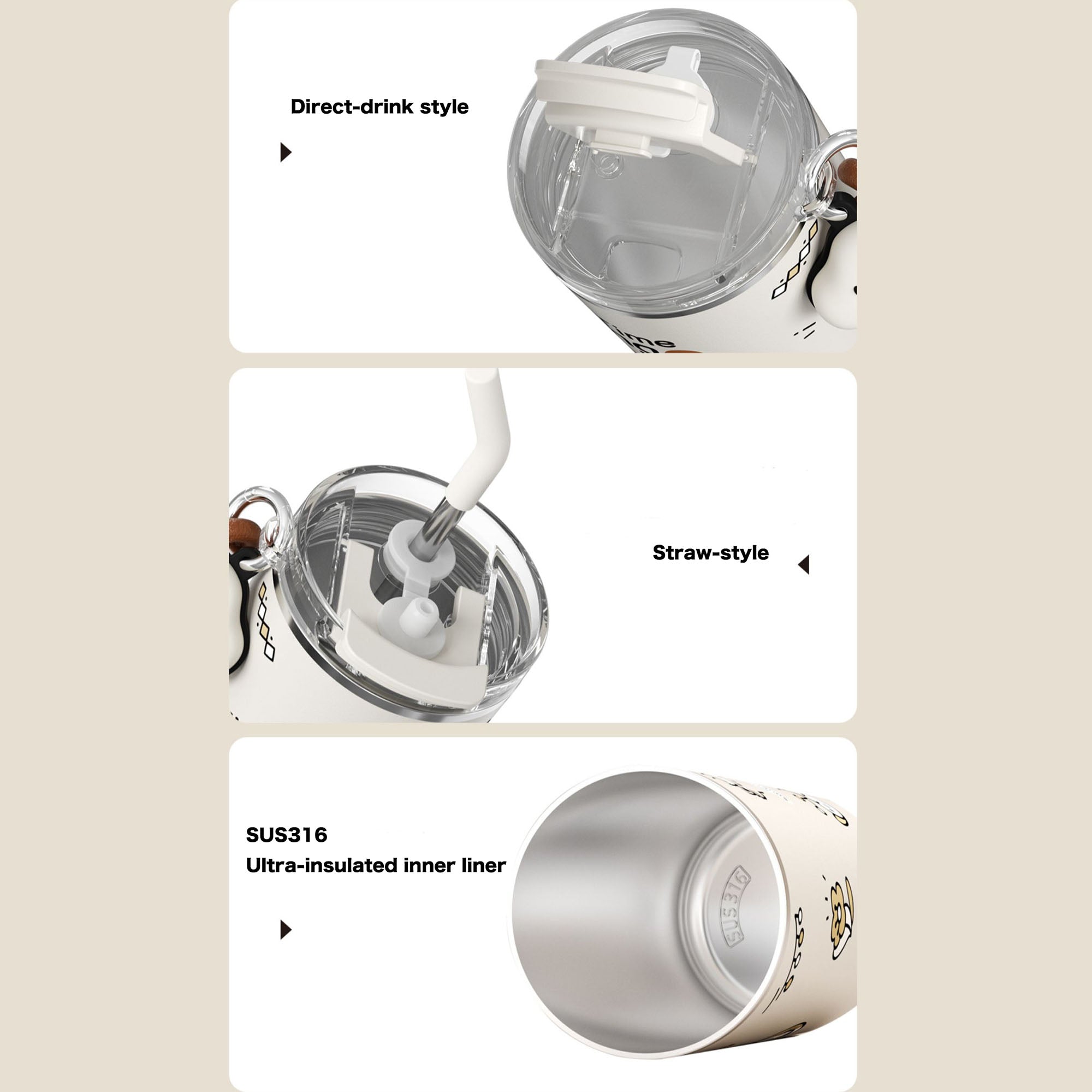 Gourde isotherme en acier inoxydable