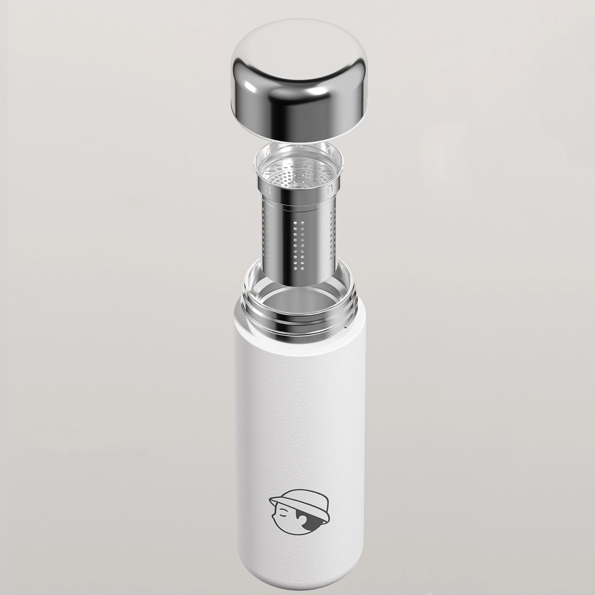 Bouteille isotherme avec filtre à thé